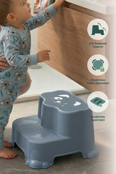 Wumboo Kaydırmaz Çocuk Basamağı - Çift Katlı Banyo Merdiven Yükseltici Bebek ...