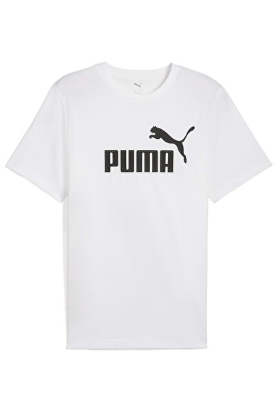 Puma Koszulka z logo ESS nr 1 PUMA w kolorze białym