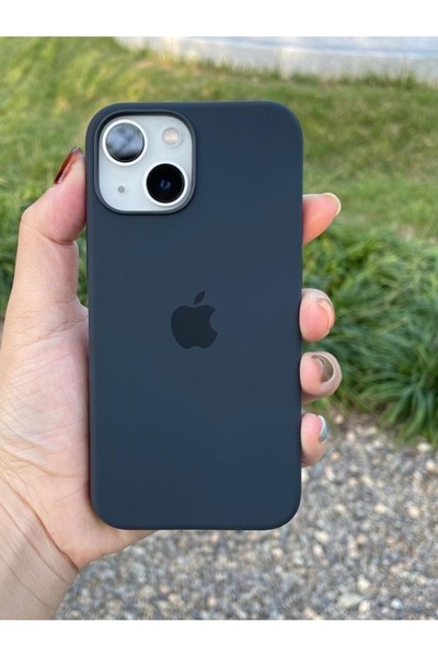 CaseKİdükkan iPhone 15 Uyumlu Lansman Premium Silikon telefon Kılıfı - Koyu l...