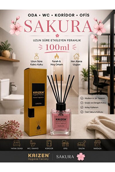 Sakura Japon Kirazı Kokulu Bambu Çubuklu Oda Kokusu