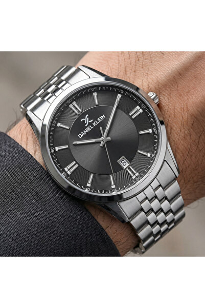 Daniel Klein Steely Silver Stainless Steel Watch for Men DK.1.14265-2