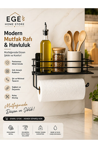 EGE HOME STORE Yapışkanlı raflı kağıt rulo havaluluk peçetelik havlu kağıtlık...