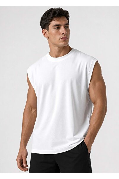 Mavi M0613291 Tricou Basic Zero Sleeve pentru bărbați ALB