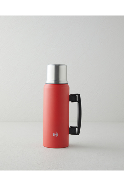 English Home Good Mood HeatLock Çelik Bardaklı Termos 1 Litre Kırmızı