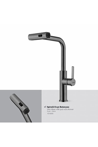 Penta Gray Spiral Round Sink Faucet 1312Gg