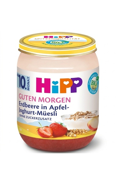 Hipp *HIPP GOOD MORNING APPLE WITH STRAWBERRY YOGURT AND MOUSSE (HPMECAIAMUS160)