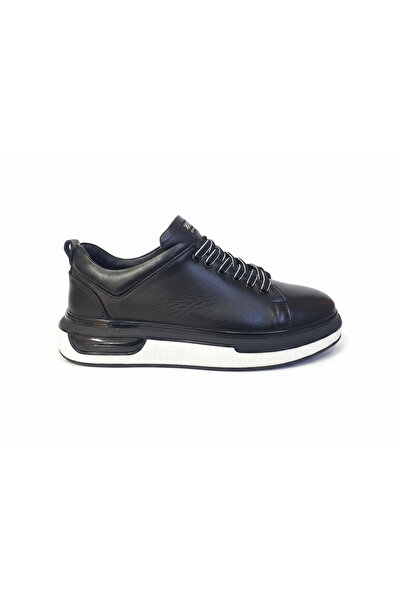 Budaks Genuine Leather Men's Casual Shoes Orthopedic Comfortable Soft Black