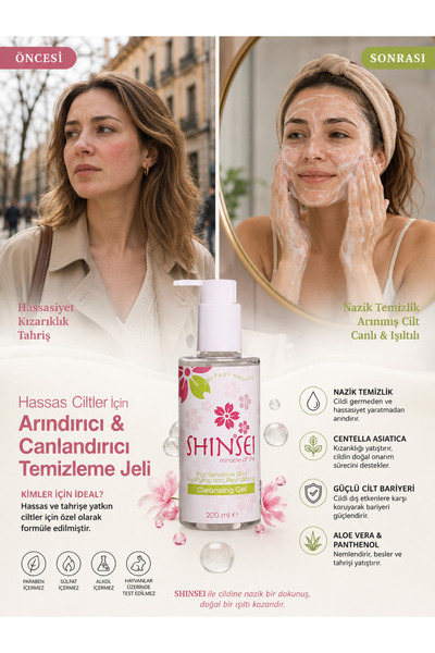 Hassas Ciltler İçin Arındıcı ve Canlandırıcı Temizleme Jeli