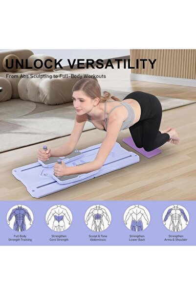 Arabest 2026 Foldable 8-in-1 Pilates Reformer Board Set,Ab Core Trainer with ...