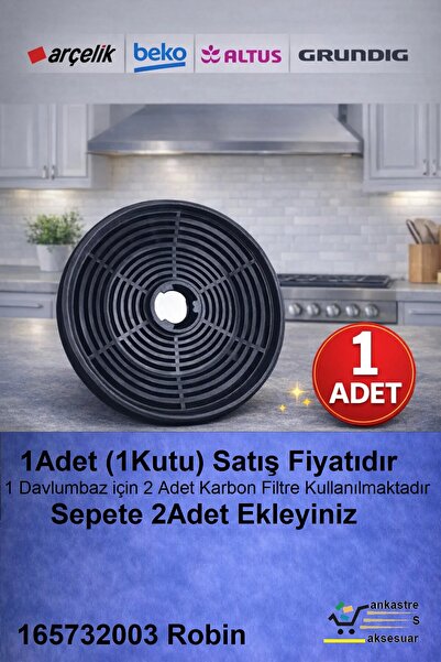 Arçelik ADE 606 2S1 Davlumbaz Karbon Filtre 1ADET TEKLİ BİR TEK (Sepete 2 Ade...