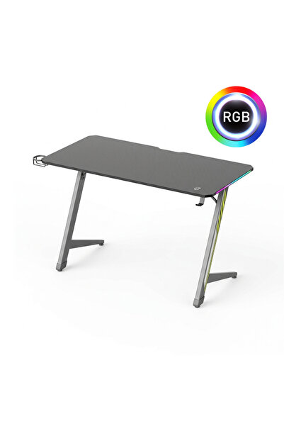 VIYERO AXIS Z-Ayak RGB Aydınlatma Karbon-Fiber Oyuncu Masası 15mm 120x60x75cm...