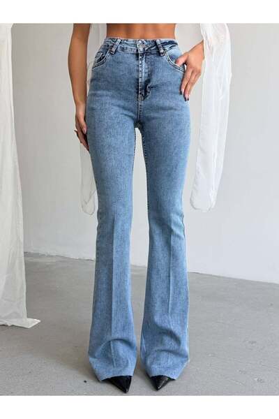 HerTon High Waist Flare Jean Spanish Flare Pants