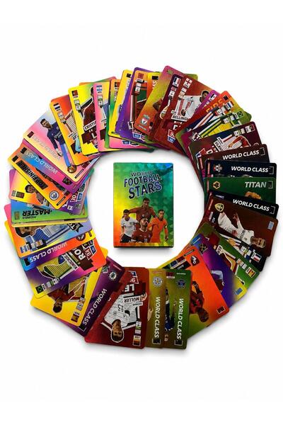 CANTEX TECH Futbolcu Oyun Karti 55 Adet Gökkuşağı Series Pocket Esnek Kırılma...