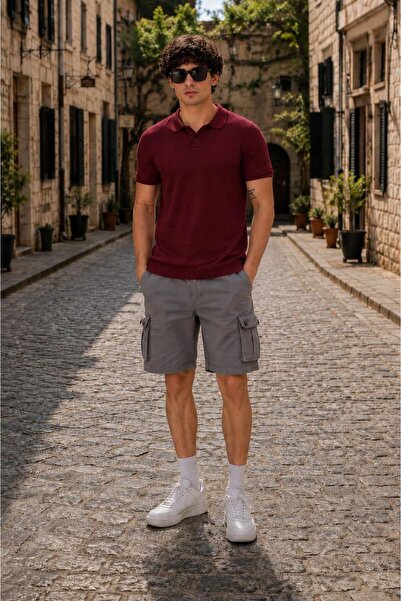 ALEXANDERGARDI Polo Neck Buttoned Knitwear T-Shirt (50024)