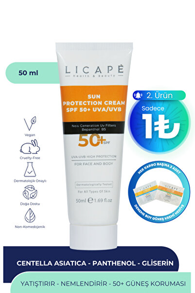 Licape Çok Yönlü Yüksek Korumalı Spf +50 Faktör Uva - Uvb Güneş Kremi 50 ml