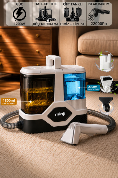 Mioji CN5 1200W 22000Pa Halı, Koltuk, Döşeme Yıkama Makinesi