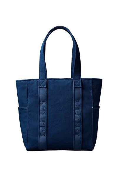 Calvin Klein %100 Pamuk Mavi Kadın Tote Çanta LV04F3463GCFA