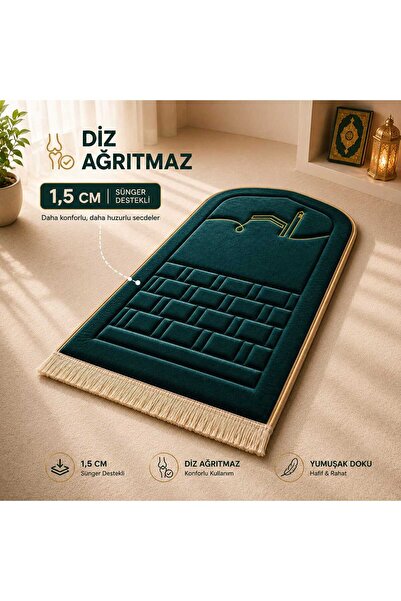 Bripurga Ortopedik Seccade, Süngerli Seccade, Seccade Rahat ve konforlu, çant...