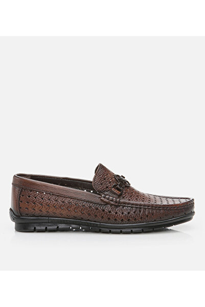 Hotiç Brauner Herren-Loafer aus echtem Leder