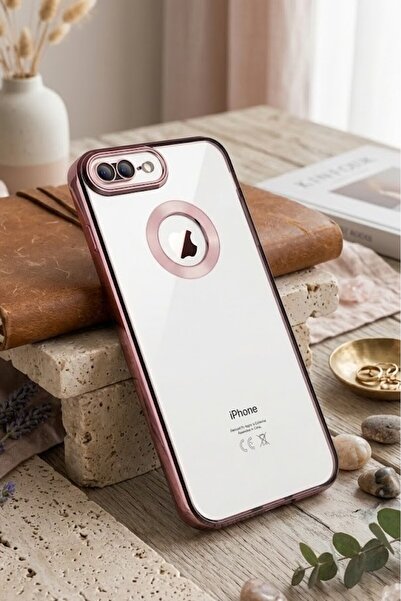 halkhouse iPhone 8 Plus-7 Plus Kamera Korumalı Omega Renkli Şeffaf Silikon Ka...