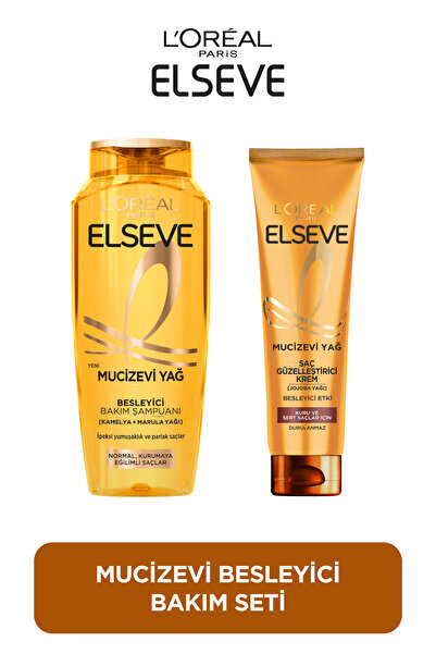 ELSEVE Mucizevi Yağ Besleyici Bakım Şampuanı 400 Ml + Mucizevi Yağ Saç Güzell...