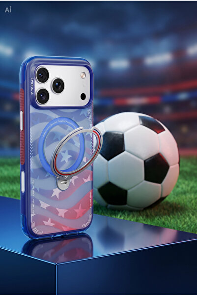 TORRAS iPhone 17 Pro Kılıf MagSafe Standlı OStand Q3 Air World Cup Serisi - A...