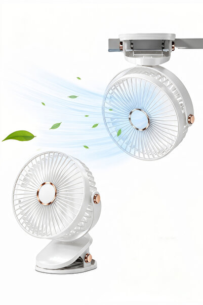 Axpeih مروحة صغيرة قابلة لإعادة الشحن عبر USB مع ضوء LED، مروحة مكتب محمولة ب...