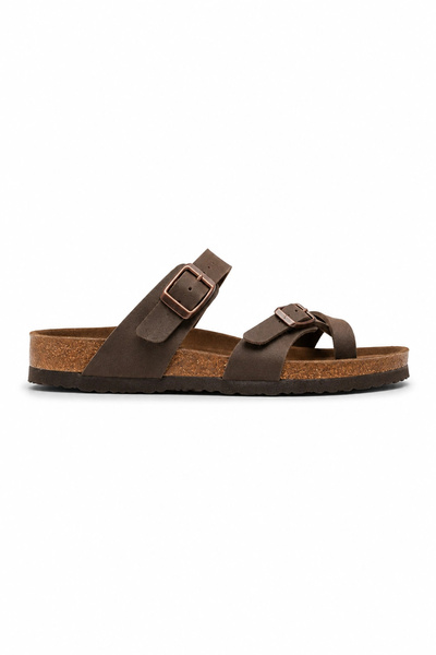 Sivarro Γυναικείες παντόφλες Moderno Cross Strap - Καφέ
