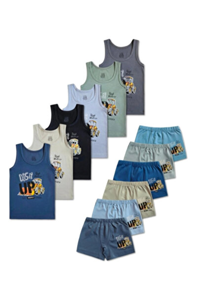 GizaKids %95 Pamuklu Erkek Çocuk Karışık Renk Boxer Külot İç Çamaşır 5li Set