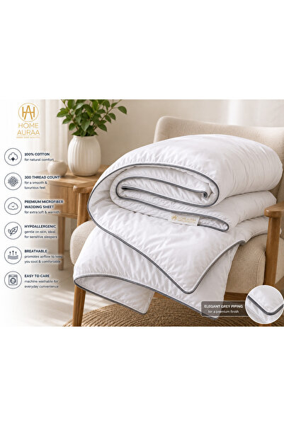 HOME AURAA LUXE PREMIUM DUVET WHITE – 150 X 220 CMS