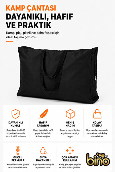Bino Kamp Sandalyesi Taşıma Çantası 600D Oxford PVC Kumaş Çok Amaçlı Geniş İç Hacim Organizer Çanta