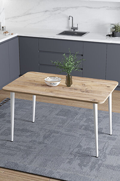 Mufian Concept DAMLA 70x110 Cm İskandinav - Bohem Oval Köşe Beyaz Ayak-Çam De...