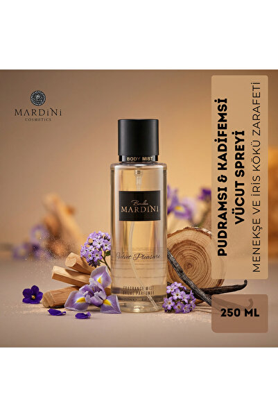 Berdan Mardini Velvet Pleasure Parfümlü Vücut Spreyi Body Mist 250 ml Pudrams...