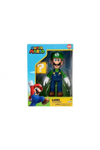 Jakks Pacific Nintendo Super Mario Figürü Luigi Koleksiyoncu Kutusunda , 10 cm