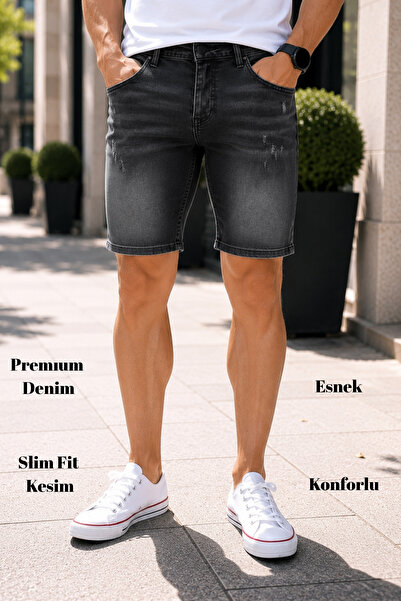CEDY DENIM Ανδρικό τζιν σορτς Slim Fit τζιν σορτς - C342