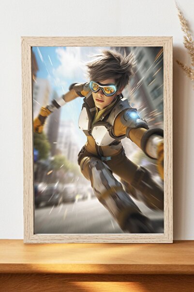 Luna Marissa Αφίσα Tracer Overwatch - Αφίσα τοίχου από γυαλιστερό χαρτί χωρίς...