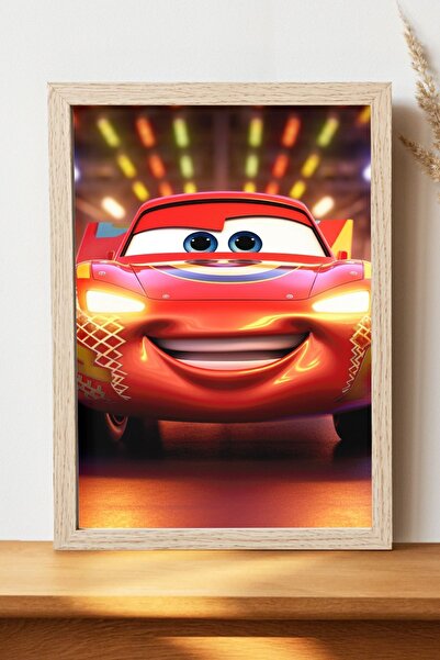 Luna Marissa Αφίσα Lightning McQueen - Αφίσα τοίχου από γυαλιστερό χαρτί χωρί...