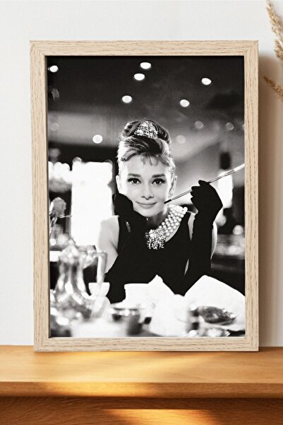 Luna Marissa Μαύρο και άσπρο Audrey Hepburn - Διακοσμητική αφίσα από χοντρό χ...