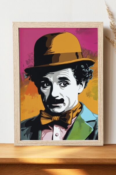 Luna Marissa Αφίσα Charlie Chaplin - Αφίσα ψηφιακής τέχνης από χοντρό χαρτί χ...