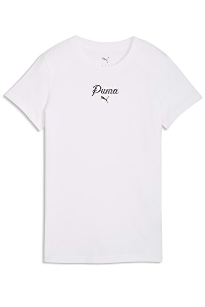Puma 691760 Ess Script Tee T-Shirt Women's T-Shirt White