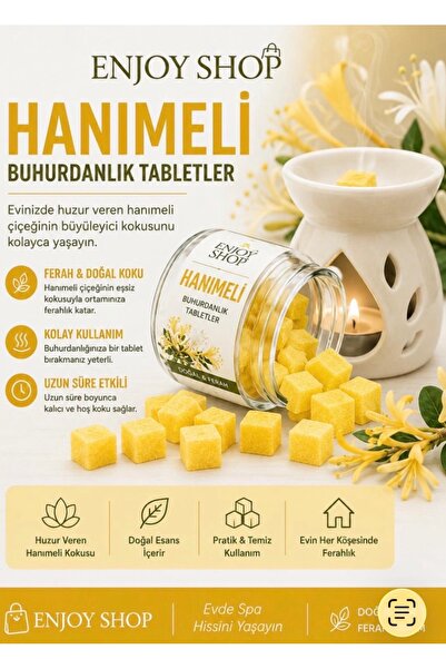 ENJOY SHOP 20 ADET HANIMELİ ÇİÇEĞİ KOKULU (HONEYSUCLE) DOGAL NATUREL BUHURDAN...