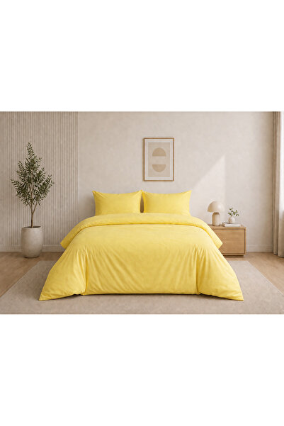 Liz Line Yellow double bed linen, sheet 240x240cm, "Monochrome" collection ma...