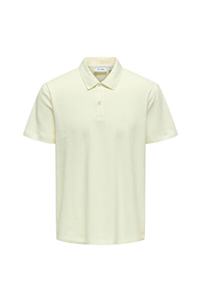 Only & Sons Ecru Men's Printed Polo T-Shirt Onscooper Reg Ss Polo