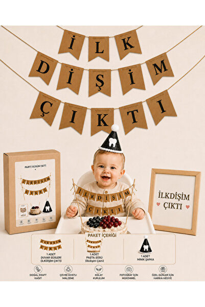 Partifabrik My First Tooth Came Out Black Hat Set of 3