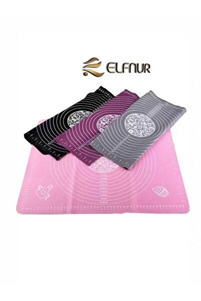 elfnur Büyük Boy 45x65 Cm Silikon Ölçekli Hamur Açma Matı Baklava Börek Mantı...