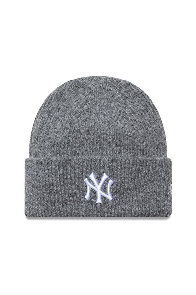 NEW ERA 60580753 WMNS WIDE CUFF BEANIE NEYY Gri Logo Baskılı Kadın Şapka