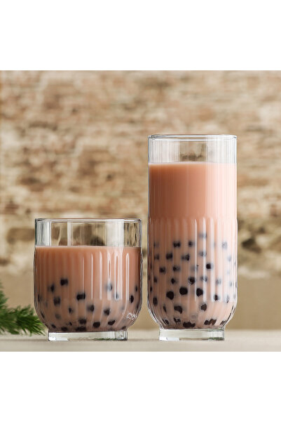 LAV Tokyo Cam Meşrubat Bardağı 6'lı 395 ml (Büyük Su/Kokteyl/Soğuk Kahve Bard...
