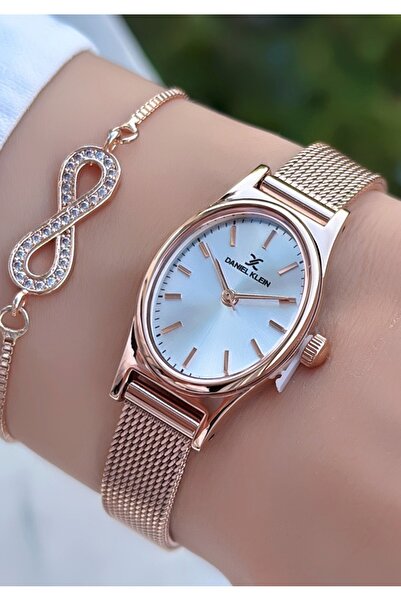 Daniel Klein Minimal Orijinal Rose Gold Kadın Kol Saati Bileklik Hediyeli