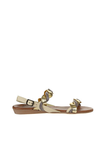Bueno Shoes صندل نسائي من الجلد متعدد الألوان باللون الأصفر 01wu7472