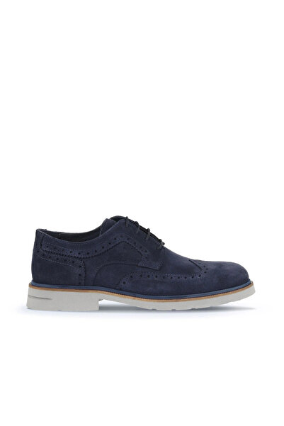 Bueno Shoes حذاء كاجوال رجالي من جلد الغزال باللون الأزرق الداكن 07ma22210309